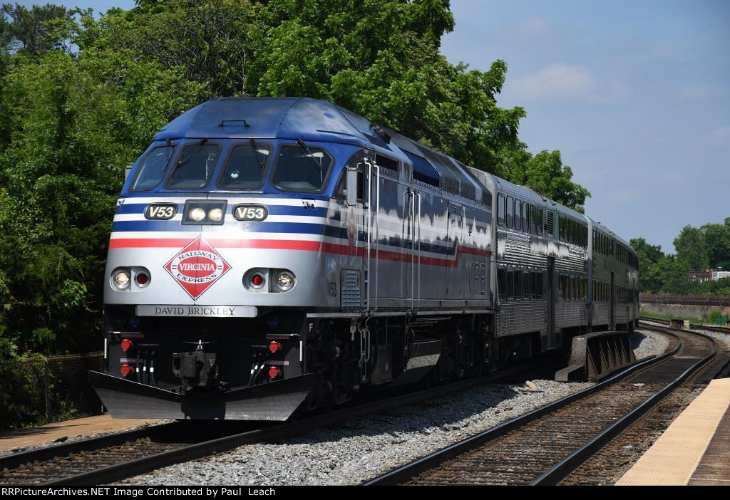 Outbound commuter approaches the station